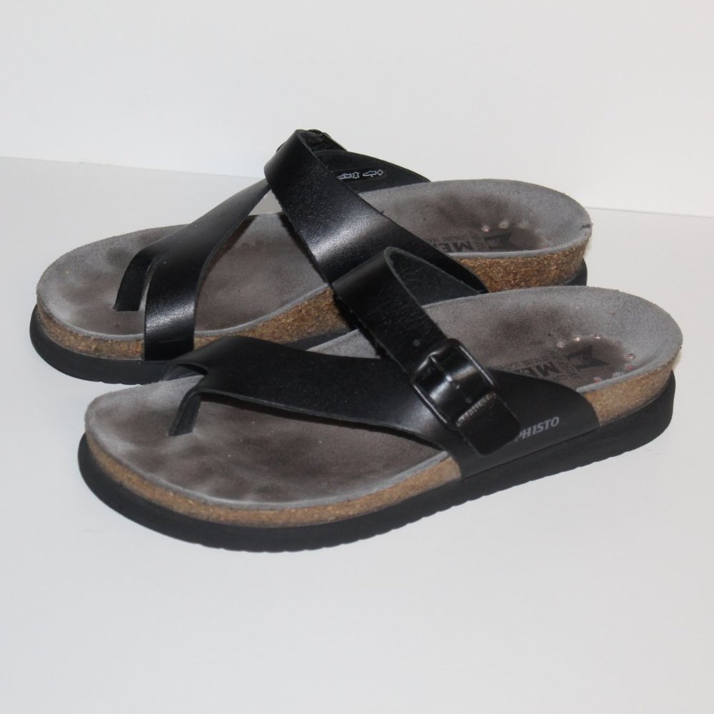 Mephisto Sandals Women 36 = US 6 Leather Black_2